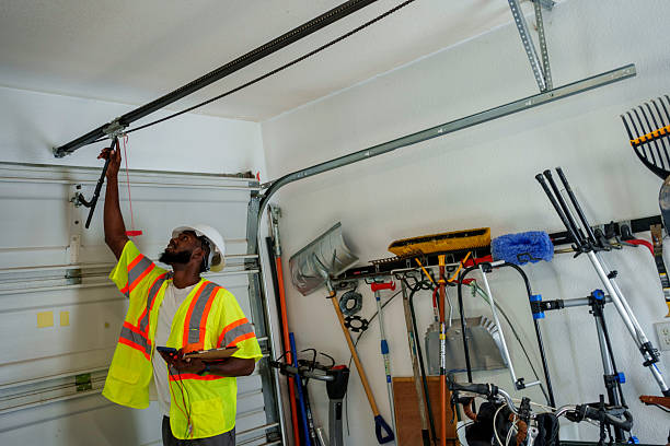 Professional Garage Door Panel Replacement technician working in Morrison County County, MN